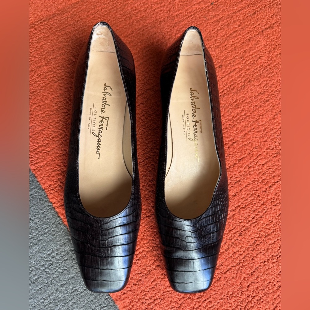 Salvatore Ferragamo Leather Black Heels
